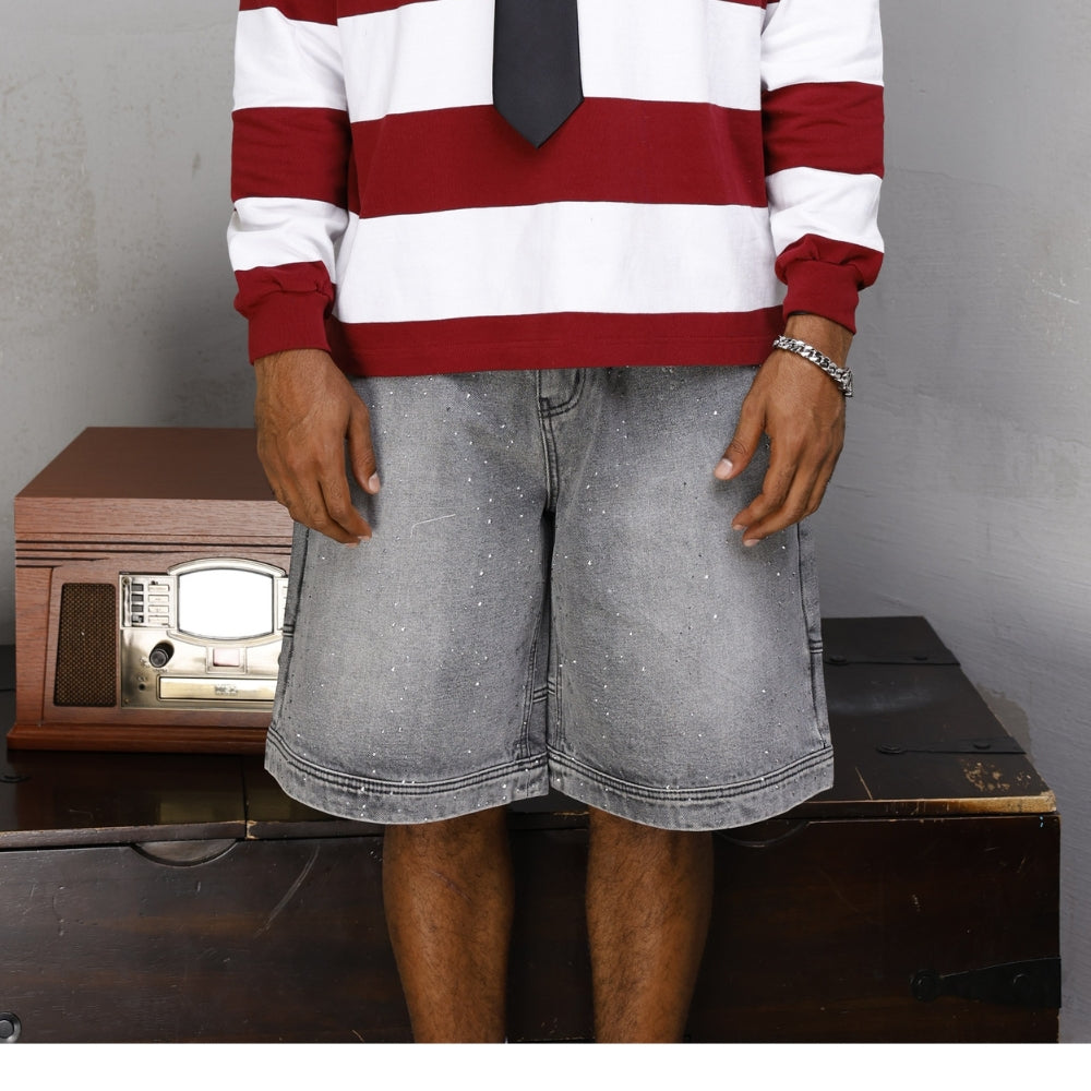 Ten/18 Rhinestone Reverse Jorts