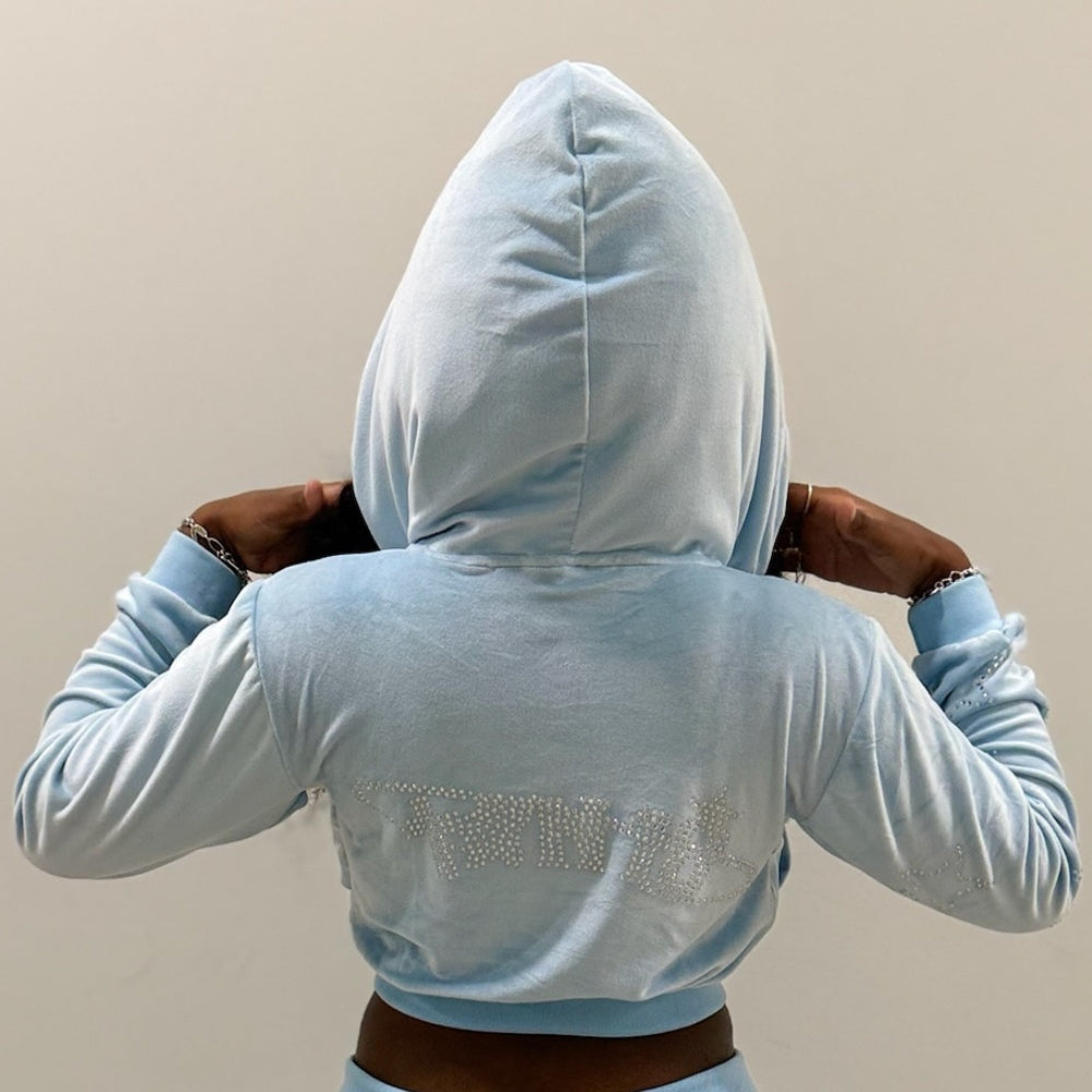 Ten/18 x M.O.S.T. Velour Cropped Hoodie